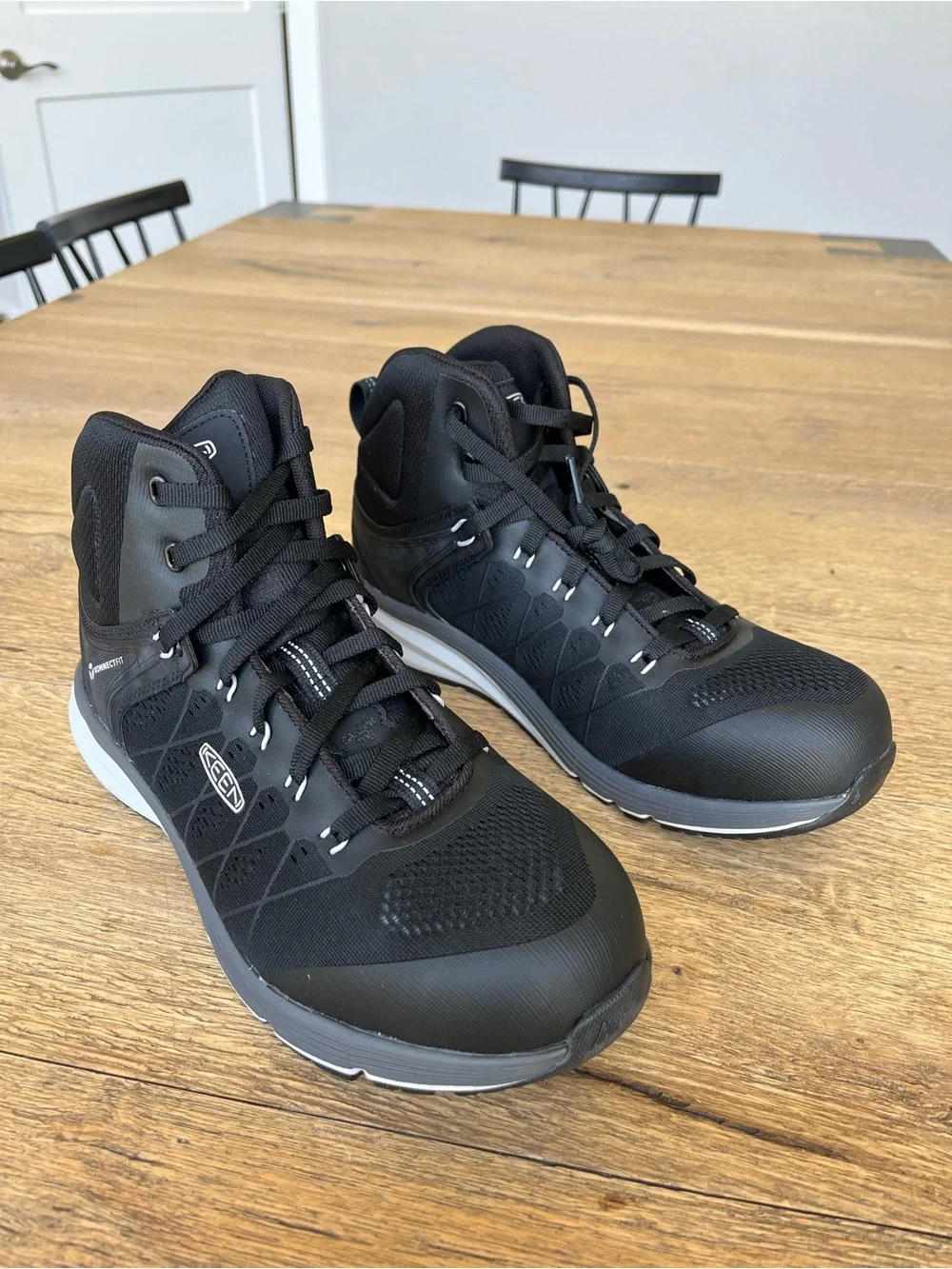 Size 10.5 Men’s Keen Utility Vista Energy Mid ESD CT Black Synthetic Work Boots - Picture 5 of 6